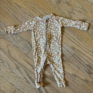 Brave Little Ones Floral Brown Kids One Piece